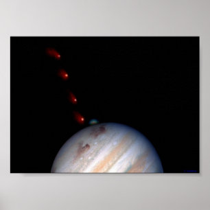 Pôster SL9 que impacta Jupiter