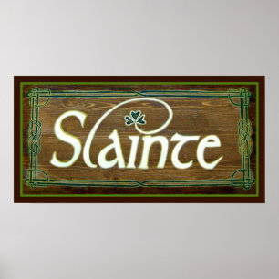 Pôster Slainte ~ a seu dia feliz do St. Patricks da