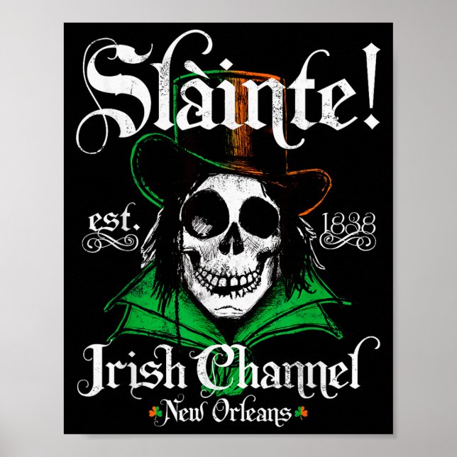 Poster Slainte Irish Channel New Orleans St Patricks Day  (Frente)