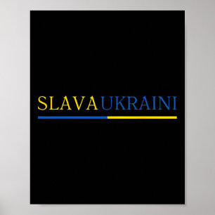 Poster Slava Ukraini Glória à Ucrânia 2