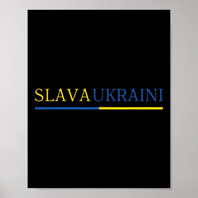 Poster Slava Ukraini Glória à Ucrânia 2  (Frente)