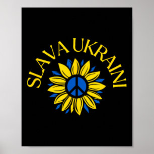 Poster Slava Ukraini Glória à Ucrânia Fique Com a Ucrânia