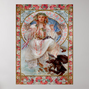 Poster Slavia de Alphonse Mucha
