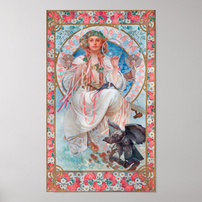 Poster Slavia, Mucha (Frente)