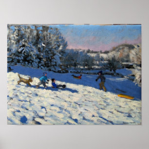 Pôster Sledging perto de Youlgreave Derbyshire