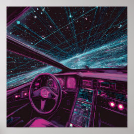 Poster Sleek High-Tech Art: Digital Horizon Command Deck