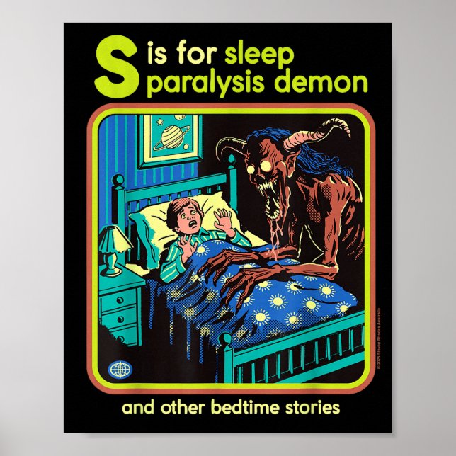 Poster Sleep Paralysis Demon Sarcastic Retro Funny Adult  (Frente)