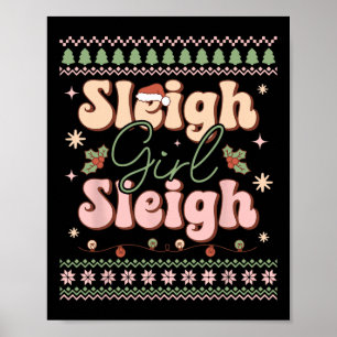 Poster Sleigh Girl Sleigh Xmas Feia Natal