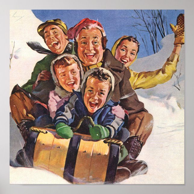 Poster Sleigh Snow Fun Christmas (Frente)
