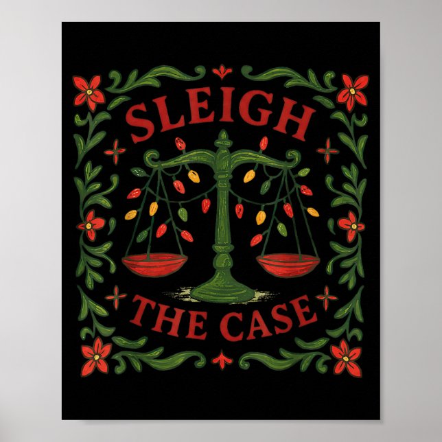 Poster Sleigh The Case Funny Lawyer Xmas Design  (Frente)