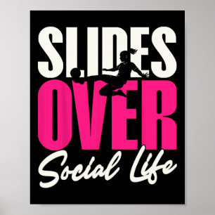 Poster Slides Sobre a Vida Social das Meninas de Futebol