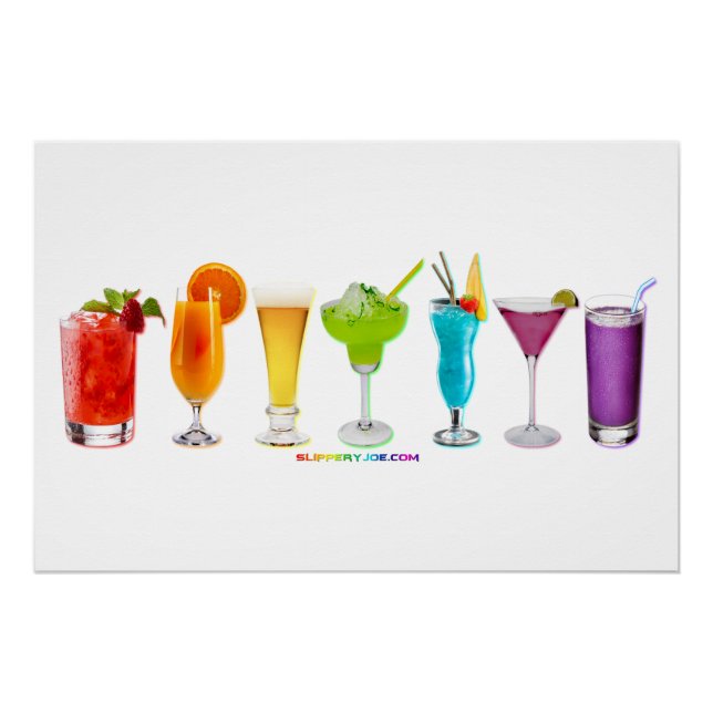 Pôster SlipperyJoe aplaude coquetéis de álcool LGBTQIA ga (Frente)