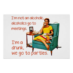 Pôster SlipperyJoe socializando vintage do bebendo