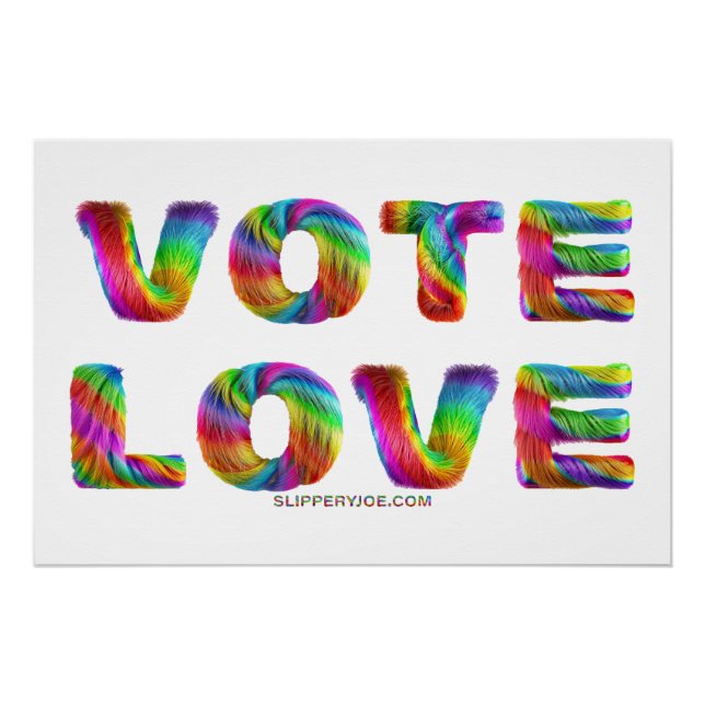 Pôster SlipperyJoe voto amor igualdade pelo de cores do a (Frente)