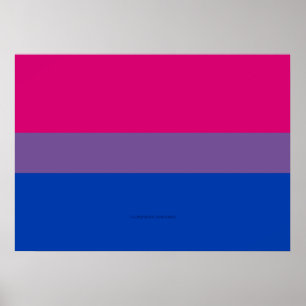 Poster SlipperyJoe's Bisexual Pride Flag lavender-pink bl