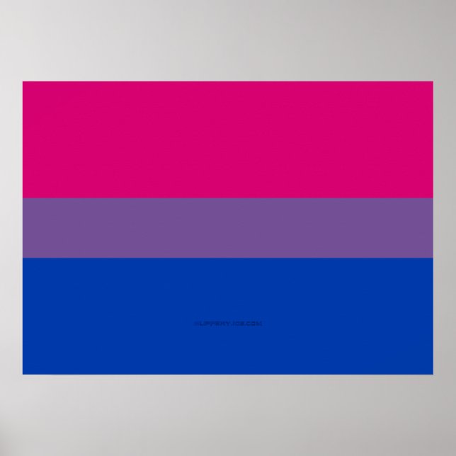 Poster SlipperyJoe's Bisexual Pride Flag lavender-pink bl (Frente)