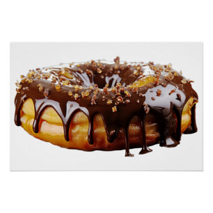 Pôster SlipperyJoe's donut decadente coberto com uma espe