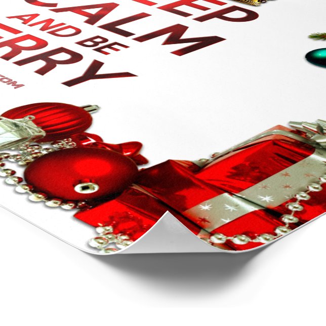 Poster SlipperyJoe's Feliz Árvore Artística de Natal (Borda)