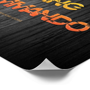 Poster SlipperyJoe's going commando wood yellow orange bl