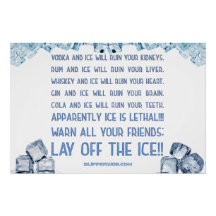 Pôster SlipperyJoe's ice álcool vodka rum cola whiskey