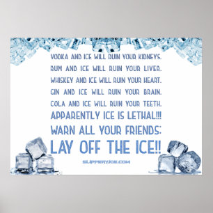 Poster SlipperyJoe's ice álcool vodka rum cola whiskey