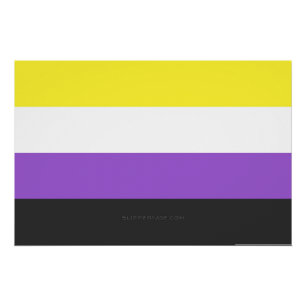 Pôster SlipperyJoe's Nonbinary Pride Flag gay LGBTQ