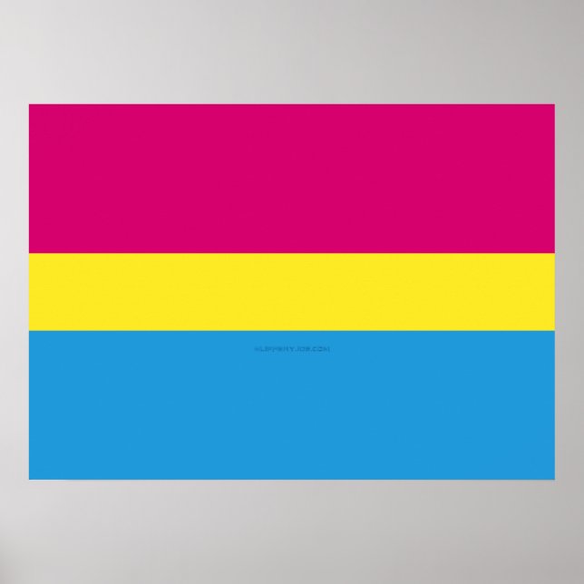 Poster SlipperyJoe's pansexual pride flag gender-blind pi (Frente)