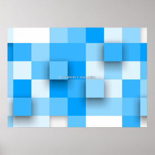 Poster SlipperyJoe's squares artwork mosaic modern three-
