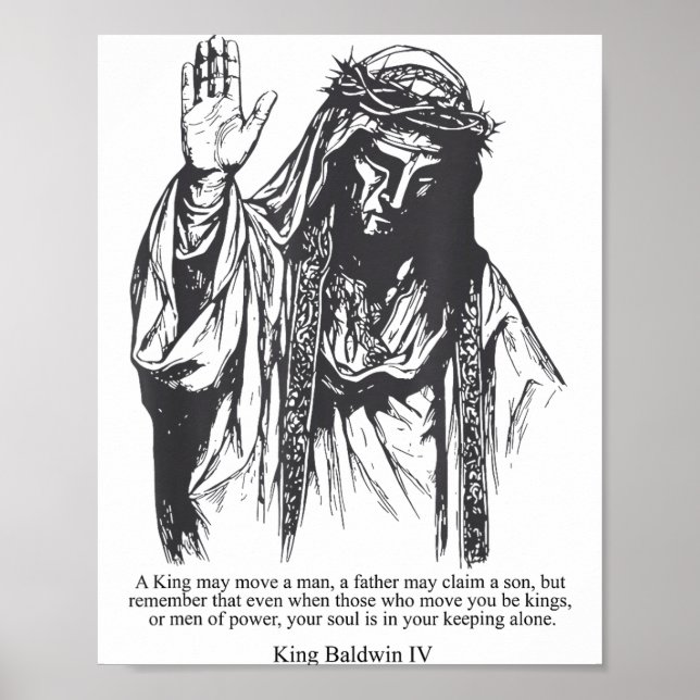 Poster Sliver Mask King Baldwin Iv Meme The Leper King Wa (Frente)