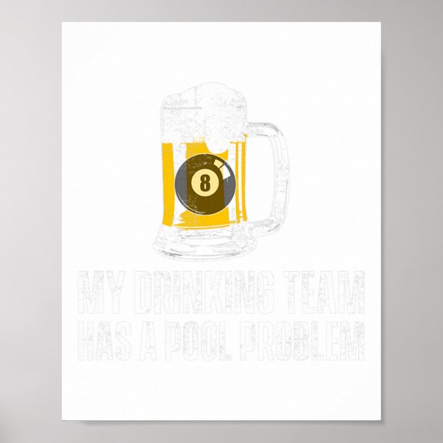 Poster Slogan da Equipe Billiard da Piscina de Cerveja Sa (Frente)