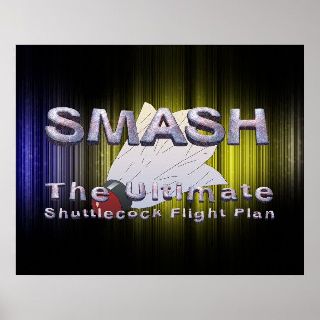 Pôster Slogan de Badminton do TOP (Frente)