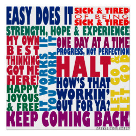 Pôster Slogans de 12 Etapas