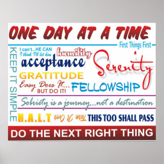 Pôster slogans de recuperação