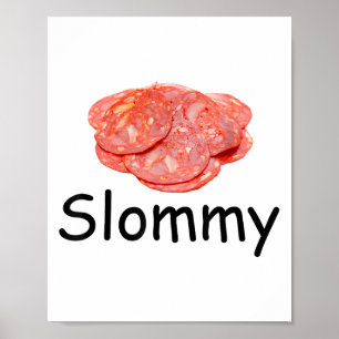 Poster Slommy Salami Meme Gen Z Mispelou Diversão da Piad