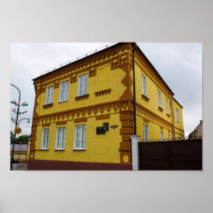 Poster Slonim Belarus Town Architecture Street 
