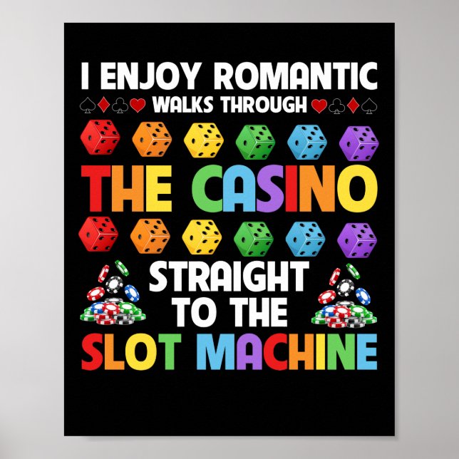 Poster Slot Machine Gambling Casino Gambler Vegas (Frente)