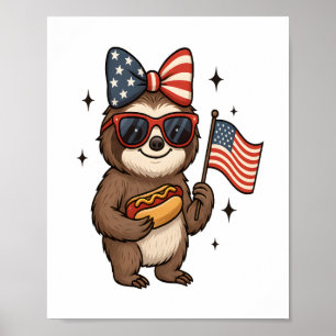 Poster Sloth 4 de julho