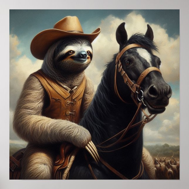 Poster Sloth Cowboy (Frente)