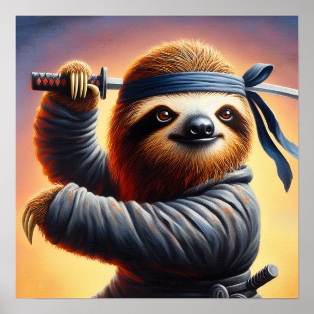 Poster Sloth Ninja (Frente)