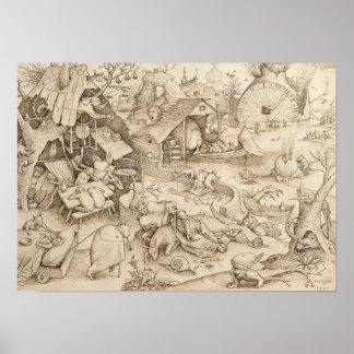 Pôster Sloth Pieter Bruegel Drawing