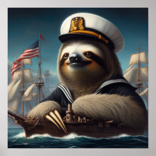 Poster Sloth Sailor