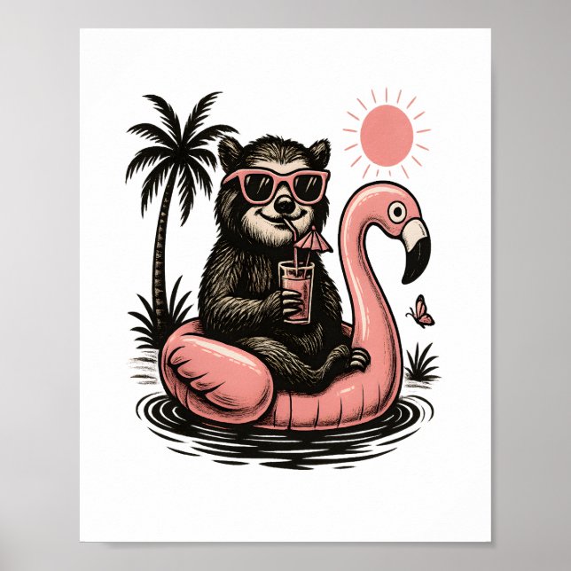 Poster Sloth Summer Vibes (Frente)