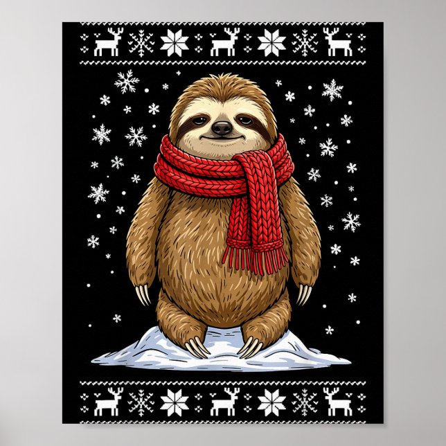 Poster Sloth Ugly Christmas  (Frente)