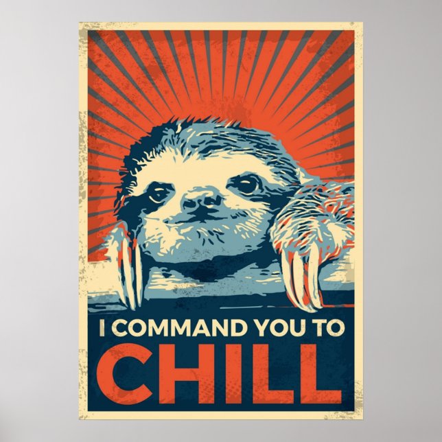 Poster Sloth Vintage (Frente)
