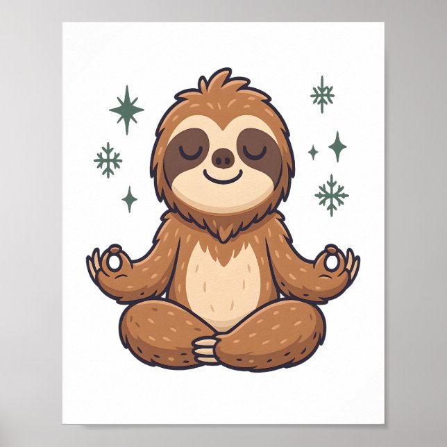 Poster Sloth Yoga Sloth (Frente)