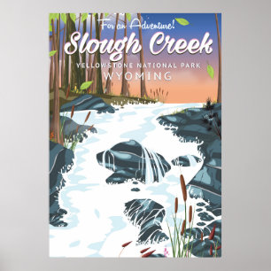 Pôster Slough Creek, parque nacional Yellowstone