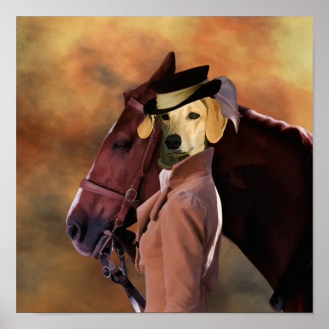 Pôster Sloughi Hunter Lady Canvas Print (Frente)