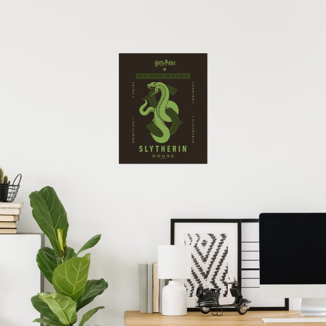 Poster SLYTHERIN™ House Por Qualquer Meio (Escritório em casa)