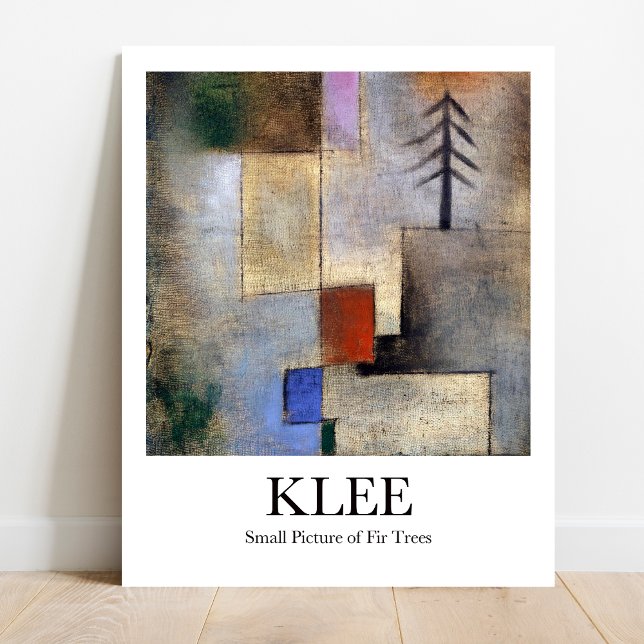 Poster Small Picture of Fir Trees by Paul Klee (Klee's captivating "Small Picture of Fir Trees"! Own this iconic abstract masterpiece.)