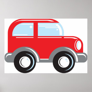 Poster Small Red Car
